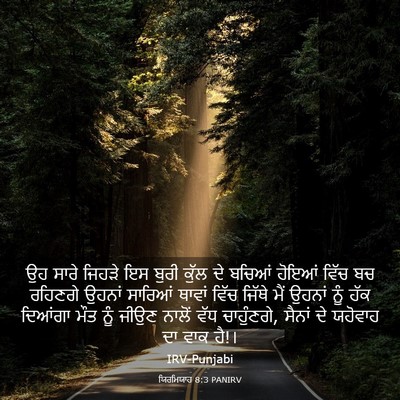 Picture 03 - ਯਿਰਮਿਯਾਹ 8:3 PANIRV - ਉਹ ਸਾਰੇ ਜਿਹੜੇ ਇਸ - Bible Verse Picture
