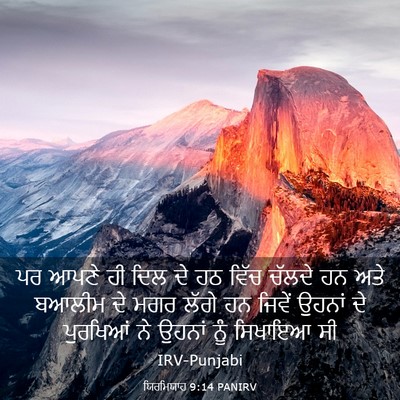 Picture 03 - ਯਿਰਮਿਯਾਹ 9:14 PANIRV - ਪਰ ਆਪਣੇ ਹੀ ਦਿਲ ਦੇ - Bible Verse Picture