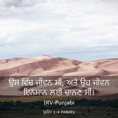 Picture 03 - ਯੂਹੰਨਾ 1:4 PANIRV - ਉਸ ਵਿੱਚ ਜੀਵਨ ਸੀ, - Bible Verse Picture