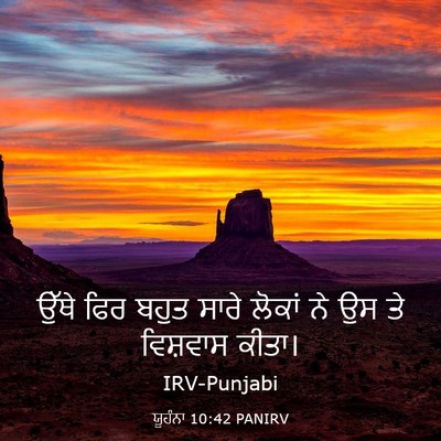 Picture 03 - ਯੂਹੰਨਾ 10:42 PANIRV - ਉੱਥੇ ਫਿਰ ਬਹੁਤ ਸਾਰੇ - Bible Verse Picture