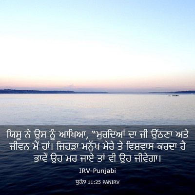 Picture 03 - ਯੂਹੰਨਾ 11:25 PANIRV - ਯਿਸੂ ਨੇ ਉਸ ਨੂੰ - Bible Verse Picture
