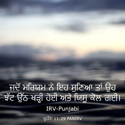 Picture 03 - ਯੂਹੰਨਾ 11:29 PANIRV - ਜਦੋਂ ਮਰਿਯਮ ਨੇ ਇਹ - Bible Verse Picture