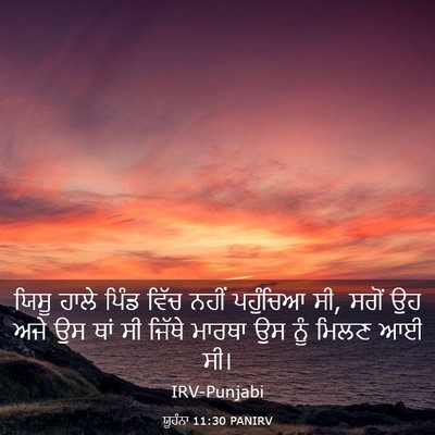 Picture 03 - ਯੂਹੰਨਾ 11:30 PANIRV - ਯਿਸੂ ਹਾਲੇ ਪਿੰਡ - Bible Verse Picture