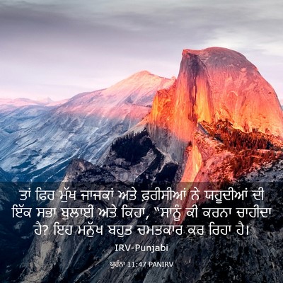 Picture 03 - ਯੂਹੰਨਾ 11:47 PANIRV - ਤਾਂ ਫਿਰ ਮੁੱਖ - Bible Verse Picture