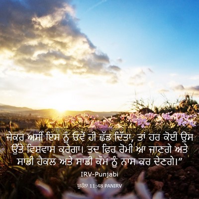 Picture 03 - ਯੂਹੰਨਾ 11:48 PANIRV - ਜੇਕਰ ਅਸੀਂ ਇਸ ਨੂੰ - Bible Verse Picture
