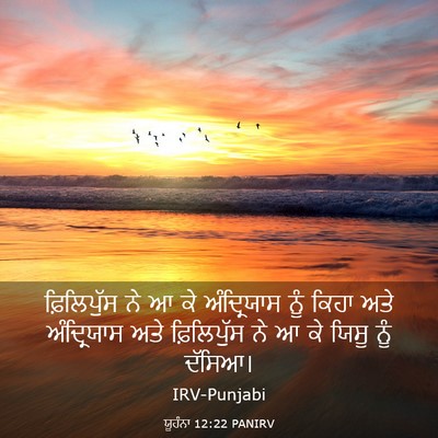 Picture 03 - ਯੂਹੰਨਾ 12:22 PANIRV - ਫ਼ਿਲਿਪੁੱਸ ਨੇ ਆ ਕੇ - Bible Verse Picture