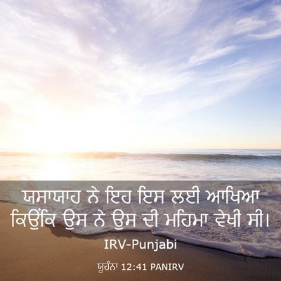 Picture 03 - ਯੂਹੰਨਾ 12:41 PANIRV - ਯਸਾਯਾਹ ਨੇ ਇਹ ਇਸ ਲਈ - Bible Verse Picture