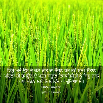 Picture 03 - ਯੂਹੰਨਾ 13:2 PANIRV - ਯਿਸੂ ਅਤੇ ਉਸ ਦੇ ਚੇਲੇ - Bible Verse Picture