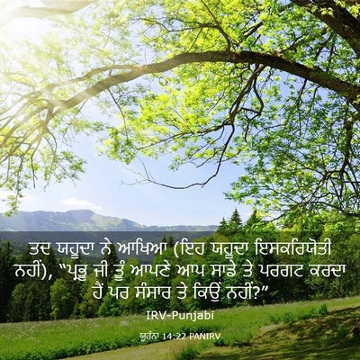 Picture 03 - ਯੂਹੰਨਾ 14:22 PANIRV - ਤਦ ਯਹੂਦਾ ਨੇ ਆਖਿਆ - Bible Verse Picture