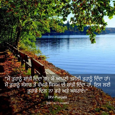 Picture 03 - ਯੂਹੰਨਾ 14:27 PANIRV - “ਮੈਂ ਤੁਹਾਨੂੰ - Bible Verse Picture