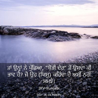 Picture 03 - ਯੂਹੰਨਾ 16:18 PANIRV - ਤਾਂ ਉਨ੍ਹਾਂ ਨੇ - Bible Verse Picture