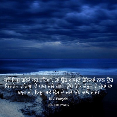 Picture 03 - ਯੂਹੰਨਾ 18:1 PANIRV - ਜਦੋਂ ਯਿਸੂ ਗੱਲਾਂ ਕਰ - Bible Verse Picture