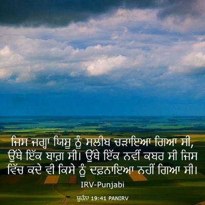 Picture 03 - ਯੂਹੰਨਾ 19:41 PANIRV - ਜਿਸ ਜਗ੍ਹਾ ਯਿਸੂ ਨੂੰ - Bible Verse Picture