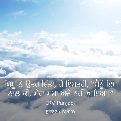 Picture 03 - ਯੂਹੰਨਾ 2:4 PANIRV - ਯਿਸੂ ਨੇ ਉੱਤਰ ਦਿੱਤਾ, - Bible Verse Picture