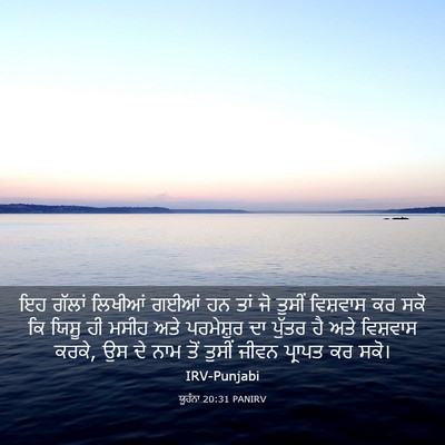 Picture 03 - ਯੂਹੰਨਾ 20:31 PANIRV - ਇਹ ਗੱਲਾਂ ਲਿਖੀਆਂ - Bible Verse Picture