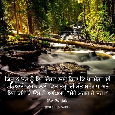 Picture 03 - ਯੂਹੰਨਾ 21:19 PANIRV - ਯਿਸੂ ਨੇ ਉਸ ਨੂੰ ਇਹ - Bible Verse Picture