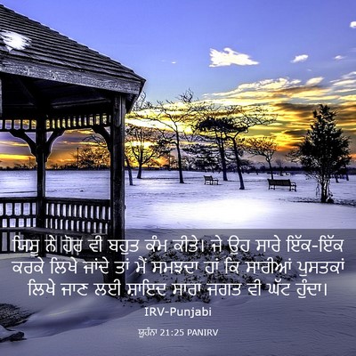 Picture 03 - ਯੂਹੰਨਾ 21:25 PANIRV - ਯਿਸੂ ਨੇ ਹੋਰ ਵੀ ਬਹੁਤ - Bible Verse Picture