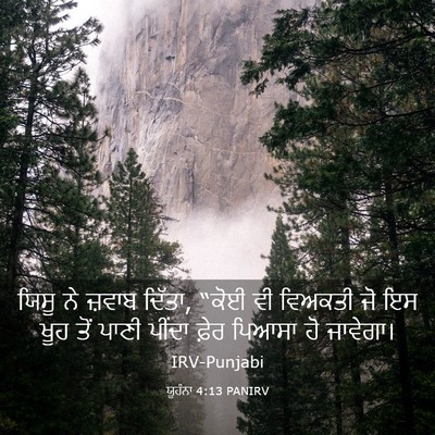 Picture 03 - ਯੂਹੰਨਾ 4:13 PANIRV - ਯਿਸੂ ਨੇ ਜ਼ਵਾਬ - Bible Verse Picture