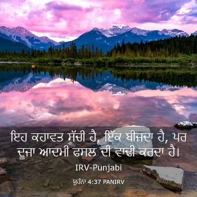 Picture 03 - ਯੂਹੰਨਾ 4:37 PANIRV - ਇਹ ਕਹਾਵਤ ਸੱਚੀ ਹੈ, - Bible Verse Picture