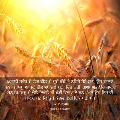 Picture 03 - ਯੂਹੰਨਾ 6:22 PANIRV - ਅਗਲੀ ਸਵੇਰ ਜੋ ਲੋਕ - Bible Verse Picture