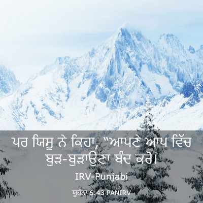 Picture 03 - ਯੂਹੰਨਾ 6:43 PANIRV - ਪਰ ਯਿਸੂ ਨੇ ਕਿਹਾ, - Bible Verse Picture