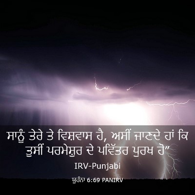 Picture 03 - ਯੂਹੰਨਾ 6:69 PANIRV - ਸਾਨੂੰ ਤੇਰੇ ਤੇ - Bible Verse Picture