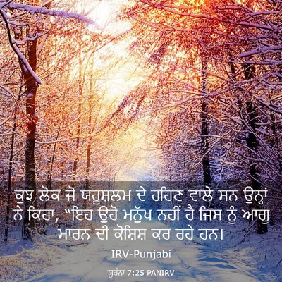 Picture 03 - ਯੂਹੰਨਾ 7:25 PANIRV - ਕੁਝ ਲੋਕ ਜੋ ਯਰੂਸ਼ਲਮ - Bible Verse Picture
