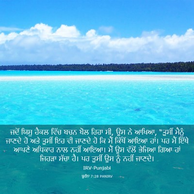 Picture 03 - ਯੂਹੰਨਾ 7:28 PANIRV - ਜਦੋਂ ਯਿਸੂ ਹੈਕਲ - Bible Verse Picture