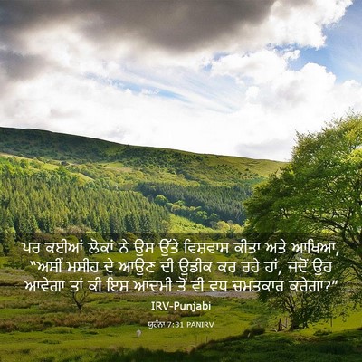 Picture 03 - ਯੂਹੰਨਾ 7:31 PANIRV - ਪਰ ਕਈਆਂ ਲੋਕਾਂ ਨੇ ਉਸ - Bible Verse Picture