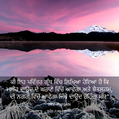 Picture 03 - ਯੂਹੰਨਾ 7:42 PANIRV - ਕੀ ਇਹ ਪਵਿੱਤਰ ਗ੍ਰੰਥ - Bible Verse Picture