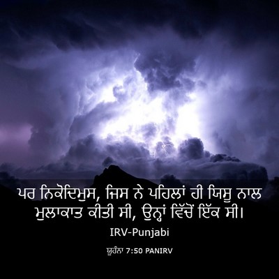 Picture 03 - ਯੂਹੰਨਾ 7:50 PANIRV - ਪਰ ਨਿਕੋਦਿਮੁਸ, ਜਿਸ - Bible Verse Picture