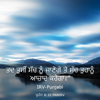 Picture 03 - ਯੂਹੰਨਾ 8:32 PANIRV - ਤਦ ਤੁਸੀਂ ਸੱਚ ਨੂੰ - Bible Verse Picture