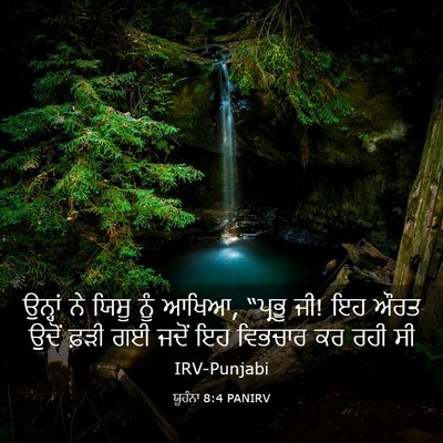 Picture 03 - ਯੂਹੰਨਾ 8:4 PANIRV - ਉਨ੍ਹਾਂ ਨੇ ਯਿਸੂ ਨੂੰ - Bible Verse Picture