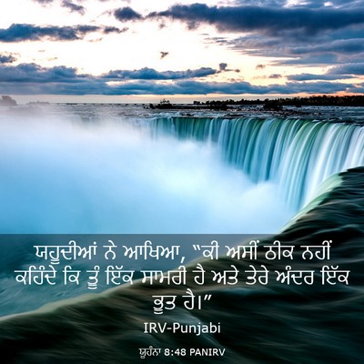 Picture 03 - ਯੂਹੰਨਾ 8:48 PANIRV - ਯਹੂਦੀਆਂ ਨੇ ਆਖਿਆ, - Bible Verse Picture