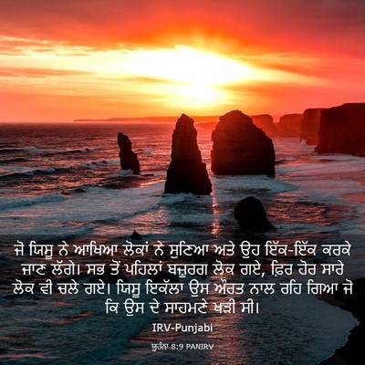 Picture 03 - ਯੂਹੰਨਾ 8:9 PANIRV - ਜੋ ਯਿਸੂ ਨੇ ਆਖਿਆ - Bible Verse Picture