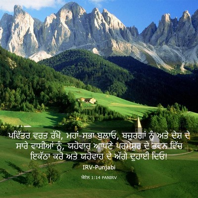 Picture 03 - ਯੋਏਲ 1:14 PANIRV - ਪਵਿੱਤਰ ਵਰਤ ਰੱਖੋ, - Bible Verse Picture