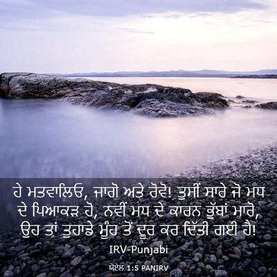 Picture 03 - ਯੋਏਲ 1:5 PANIRV - ਹੇ ਮਤਵਾਲਿਓ, ਜਾਗੋ - Bible Verse Picture