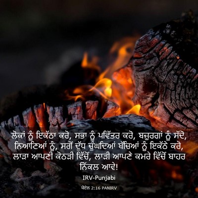 Picture 03 - ਯੋਏਲ 2:16 PANIRV - ਲੋਕਾਂ ਨੂੰ ਇਕੱਠਾ - Bible Verse Picture