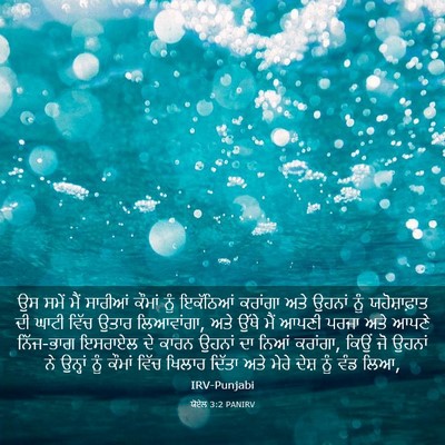 Picture 03 - ਯੋਏਲ 3:2 PANIRV - ਉਸ ਸਮੇਂ ਮੈਂ ਸਾਰੀਆਂ - Bible Verse Picture