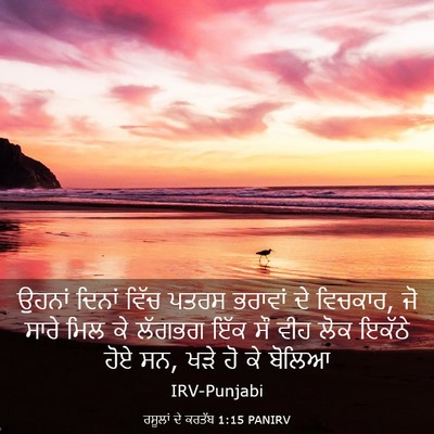 Picture 03 - ਰਸੂਲਾਂ ਦੇ ਕਰਤੱਬ 1:15 PANIRV - ਉਹਨਾਂ ਦਿਨਾਂ ਵਿੱਚ - Bible Verse Picture