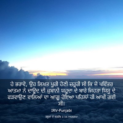 Picture 03 - ਰਸੂਲਾਂ ਦੇ ਕਰਤੱਬ 1:16 PANIRV - ਹੇ ਭਰਾਵੋ, ਉਹ ਲਿਖਤ - Bible Verse Picture
