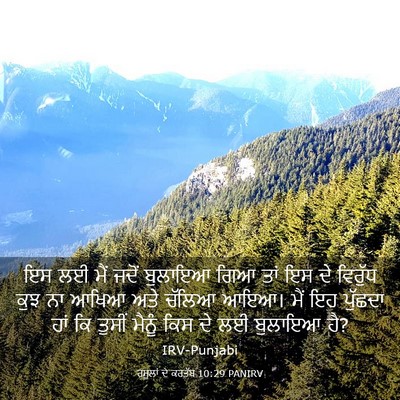 Picture 03 - ਰਸੂਲਾਂ ਦੇ ਕਰਤੱਬ 10:29 PANIRV - ਇਸ ਲਈ ਮੈਂ ਜਦੋਂ - Bible Verse Picture