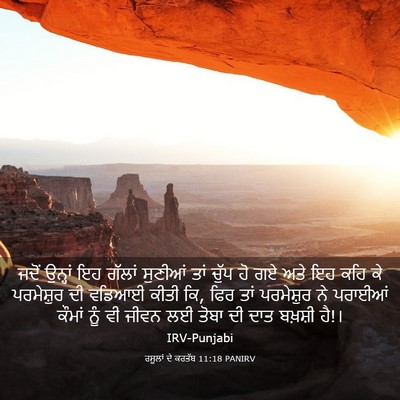 Picture 03 - ਰਸੂਲਾਂ ਦੇ ਕਰਤੱਬ 11:18 PANIRV - ਜਦੋਂ ਉਨ੍ਹਾਂ ਇਹ - Bible Verse Picture