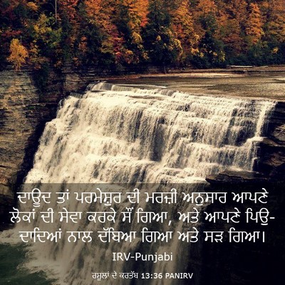 Picture 03 - ਰਸੂਲਾਂ ਦੇ ਕਰਤੱਬ 13:36 PANIRV - ਦਾਊਦ ਤਾਂ ਪਰਮੇਸ਼ੁਰ - Bible Verse Picture