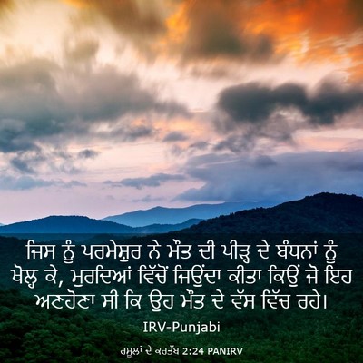Picture 03 - ਰਸੂਲਾਂ ਦੇ ਕਰਤੱਬ 2:24 PANIRV - ਜਿਸ ਨੂੰ ਪਰਮੇਸ਼ੁਰ - Bible Verse Picture