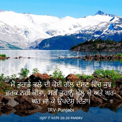 Picture 03 - ਰਸੂਲਾਂ ਦੇ ਕਰਤੱਬ 20:20 PANIRV - ਮੈਂ ਤੁਹਾਡੇ ਭਲੇ ਦੀ - Bible Verse Picture