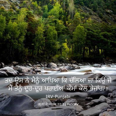Picture 03 - ਰਸੂਲਾਂ ਦੇ ਕਰਤੱਬ 22:21 PANIRV - ਤਦ ਉਸ ਨੇ ਮੈਨੂੰ ਆਖਿਆ - Bible Verse Picture