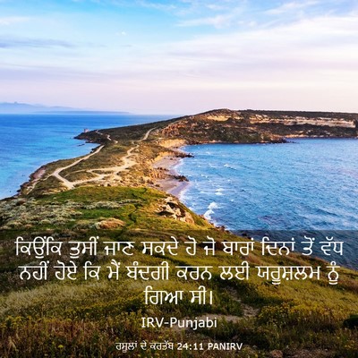 Picture 03 - ਰਸੂਲਾਂ ਦੇ ਕਰਤੱਬ 24:11 PANIRV - ਕਿਉਂਕਿ ਤੁਸੀਂ ਜਾਣ - Bible Verse Picture