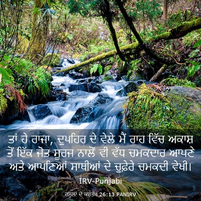 Picture 03 - ਰਸੂਲਾਂ ਦੇ ਕਰਤੱਬ 26:13 PANIRV - ਤਾਂ ਹੇ ਰਾਜਾ, ਦੁਪਹਿਰ - Bible Verse Picture
