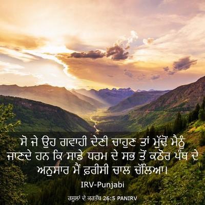 Picture 03 - ਰਸੂਲਾਂ ਦੇ ਕਰਤੱਬ 26:5 PANIRV - ਸੋ ਜੇ ਉਹ ਗਵਾਹੀ ਦੇਣੀ - Bible Verse Picture